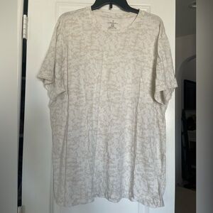 Fabletics Cream Camo Short Sleeve Tee